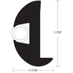 TACO Flex Vinyl Rub Rail Kit - Black w/White Insert - 70' - 1-7/8