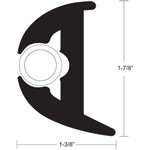 TACO Flex Vinyl Rub Rail Kit - Black w/White Insert - 70' - 1-7/8