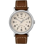 Timex Weekender&reg; 2-Piece Leather Strap Watch - Cream