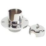 Whitecap Chain & Rope Deck Pipe - CP/Brass