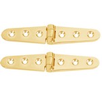 Whitecap Strap Hinge - Polished Brass - 6