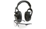 Allen -Axion Electronic Lo-Profile Earmuff & Glasses Combo, Black Finish, NRR 25 Rated, Anti-fog/Clear Lense for Glasses, Requires 2 AAA Batteries (Not Included) 2335