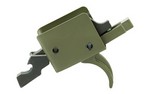 CMC Triggers Corp Match Trigger, Single Stage, Curved,Fits Small Pin AR, OD Green 91501ODG