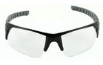 Radians Blast FX Glasses, Ballistic Rated, Dual Molded Temple Arms, Enhanced Clarity Lens, Black and Gray/Clear BL0110CS
