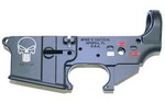 Spike's Tactical Stripped Lower, Punisher, Color Filled, Semi-automatic, 223 Rem/556NATO, Black Finish STLS015-CE