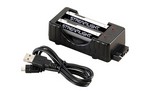 Streamlight Rechargeable, Charging Kit, 2x 18650 USB Batteries, USB Cord, Charging Base, Black 22010