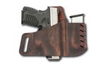 Versa Carry Commander Series Water Buffalo Belt Holster, Includes Spare Mag Pouch, Fits 1911 Style Pistols, Right Hand, Distressed Brown Leather 62102