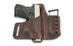 Versa Carry Commander Series Water Buffalo Belt Holster, Includes Spare Mag Pouch, Fits Sub-Compact Handguns, Right Hand, Distressed Brown Leather 62103