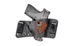 Versa Carry Rapid Slide S3 Underground Plus, Inside or Outside Waistband Holster, Multi-Adjustable to Fit 90% of All Handguns, Ambidextrous, Black, Universal, Leather, Bull Shield R12BLK
