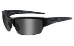 Wiley X Saint, Black Ops, Sunglasses, Small to Medium Head Size, Matte Frame, Smoke Grey Lens, ANSI Approved CHSAI08