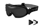 Wiley X Nerve, Goggles, Black Matte Frame, Smoke Grey, Clear R-8051
