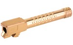 ZEV Technologies Dimpled Barrel, 9MM, Threaded, For Glock 19 (Gen1-5), Bronze Finish BBL-19-DS-BRZ