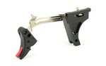 ZEV Technologies Fulcrum Drop in Trigger, Ultimate Kit, Adjustable 2-6 lbs, Fits Glock 40SW Gen 1-3, Black w/ Red Safety FUL-ADJ-ULT-40-B-R