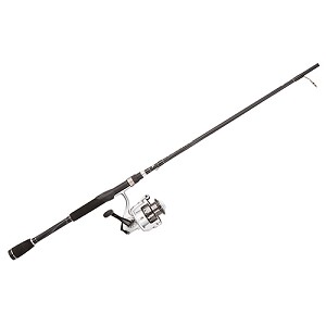 Abu Garcia 1400544 Silver Max Spinning Combo 10, 5.1:1 Gear Ratio, 7' Length, 2 Piece Rod, 2-8 lb Line Rate, Light Power