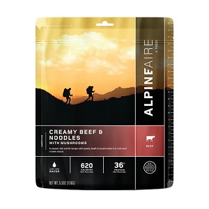 Alpine Aire Foods 60401 Creamy Beef & Noodles with Mushrooms Serves 2 