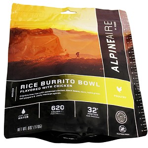 Alpine Aire Foods 60453 Chicken & Rice Burrito Bowl Serves 2 