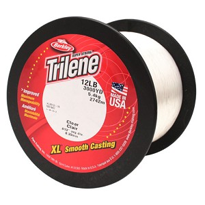 Berkley 1001967 Trilene XL Monofilament Service Spool 3000 Yards, 0.013" Diameter, 12 lb Breaking Strength, Clear
