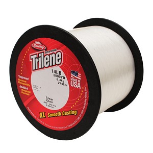 Berkley 1001968 Trilene XL Monofilament Service Spool 3000 Yards, 0.014" Diameter, 14 lb Breaking Strength, Clear
