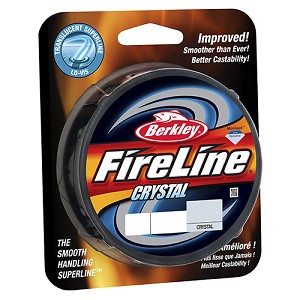 Berkley 1197257 FireLine Fused  SuperLine Crystal Line Spool 1500 Yards, 0.008" Diameter, 10 lb Breaking Strength, 4 lb Super Line Mono Equiv