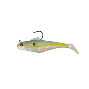 Berkley 1307654 PowerBait Swim Shad Soft Bait 3" Length, Chartreuse Shad, Per 5