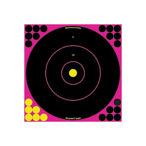 Birchwood Casey 34033 Shoot-N-C Targets: Bull's-Eye Pink, 12" Bull's-Eye, 100 Targets