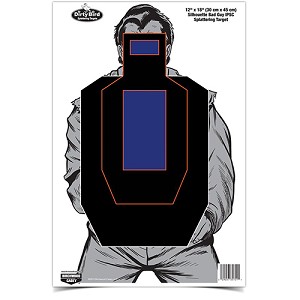 Birchwood Casey 35721 Dirty Bird Silhouette Target 12" x 18", Bad Guy, IPSC (Per 100)