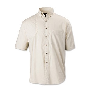 Browning 3010344801 Badger Creek Short Sleeve Woven Shooting Shirt Sand, Small 