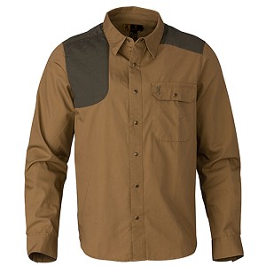Browning 3010667804 Austin Shooting Shirt, Long Sleeve Taupe/Loden, X-Large