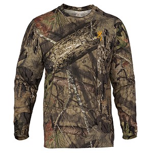 Browning 3017822804 Wasatch-CB Long Sleeve T-Shirt Mossy Oak Break-Up Country, X-Large