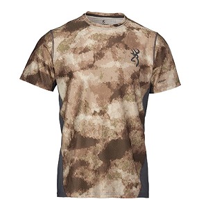 Browning 3018590805 Hell's Canyon Speed Plexus-FM Short Sleeve Mesh Shirt ATACS Arid/Urban, 2X-Large