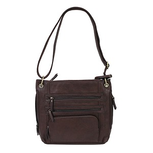 Bulldog Cases BDP-039 Cross Body Style Purse with Holster Large, Chocolate/Brown