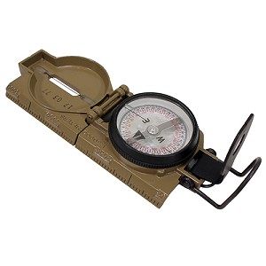 Cammenga 27CBCS Lensatic Compass Phosphorescent, Coyote Brown