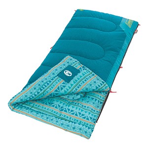 Coleman 2000025288 Sleeping Bag Teal, Rectangular, Youth