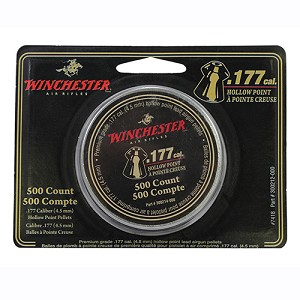 Daisy 987418-446 Winchester Air Gun Pellets .177 Caliber, 9.7 Grains, Hollow Point, Tin of 500