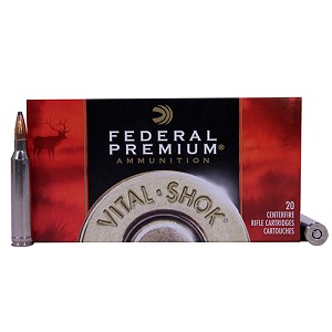Federal Cartridge P7RE 7mm Remington Magnum Premium Vital-Shok, 165 Grains, Sierra GameKing Boat Tail, Per 20