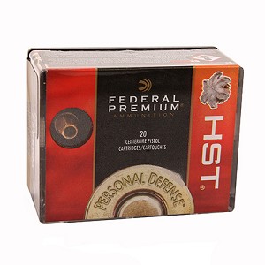 Federal Cartridge P9HST1S 9mm Luger Premium Personal Defense, 124 Grains, HST Jacketed Hollow Point, Per 20