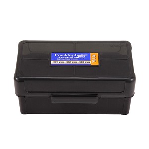 Frankford Arsenal 1083796 Hinge Top Ammunition Box WSM and SAUM Calibers, Holds 50 Rounds