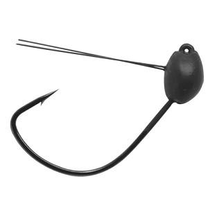 Gamakatsu 312411-BK-1/16 Jig Head Wacky Hook Size 1/0, 1/16 oz, NS Black, Per 3