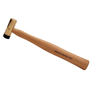 Grace USA Tools GRBH4DT Delrin Tipped Brass Hammer 4 oz