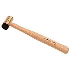 Grace USA Tools GRBH8DT Delrin Tipped Brass Hammer 8 oz