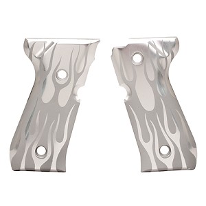 Hogue 92134 Beretta 92 Grips Flame Aluminum Clear Anodized