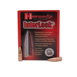 Hornady 3520 .35 Caliber (0.358" Diameter) Bullets InterLock, 250 Grains, Spire Point (SP), Per 100