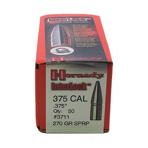 Hornady 3711 .375 Caliber (0.375" Diameter) Bullets InterLock, 270 Grains, Spire Point (SP), Per 50