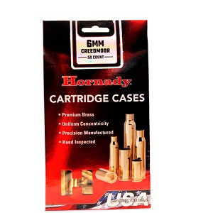 Hornady 86280 Unprimed Brass 6mm Creedmoor, Per 50
