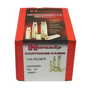 Hornady 86871 Unprimed Brass 416 Ruger (Per 50)