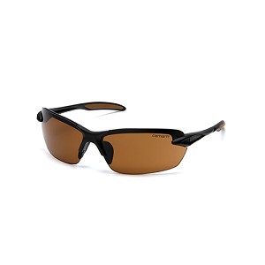 Pyramex Safety Products CHB318D Carhartt Spokane Safety Glasses Sandstone Bronze Lens with Black Frame