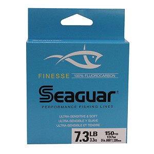 Seaguar 07FN150 Finesse Freshwater Fluorocarbon Line .008" Diameter, 7.30 lb Tested, 150 Yards, Clear