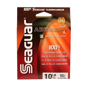 Seaguar 10AX200 AbrazX Freshwater Fluorocarbon Line .010" Diameter, 10 lb Tested, 200Yards, Clear
