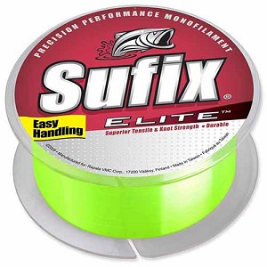 Sufix 661-104Y Elite Line 4 lbs Tested, 0.008" Diameter, 330 Yards, Hi Vis Yellow