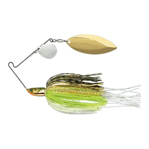 Terminator T12WW84NG T-1 Original Titanium Spinnerbait 1/2 oz, Willow/Willow Blade (Nickel/Gold), Yellow Perch, Per 1